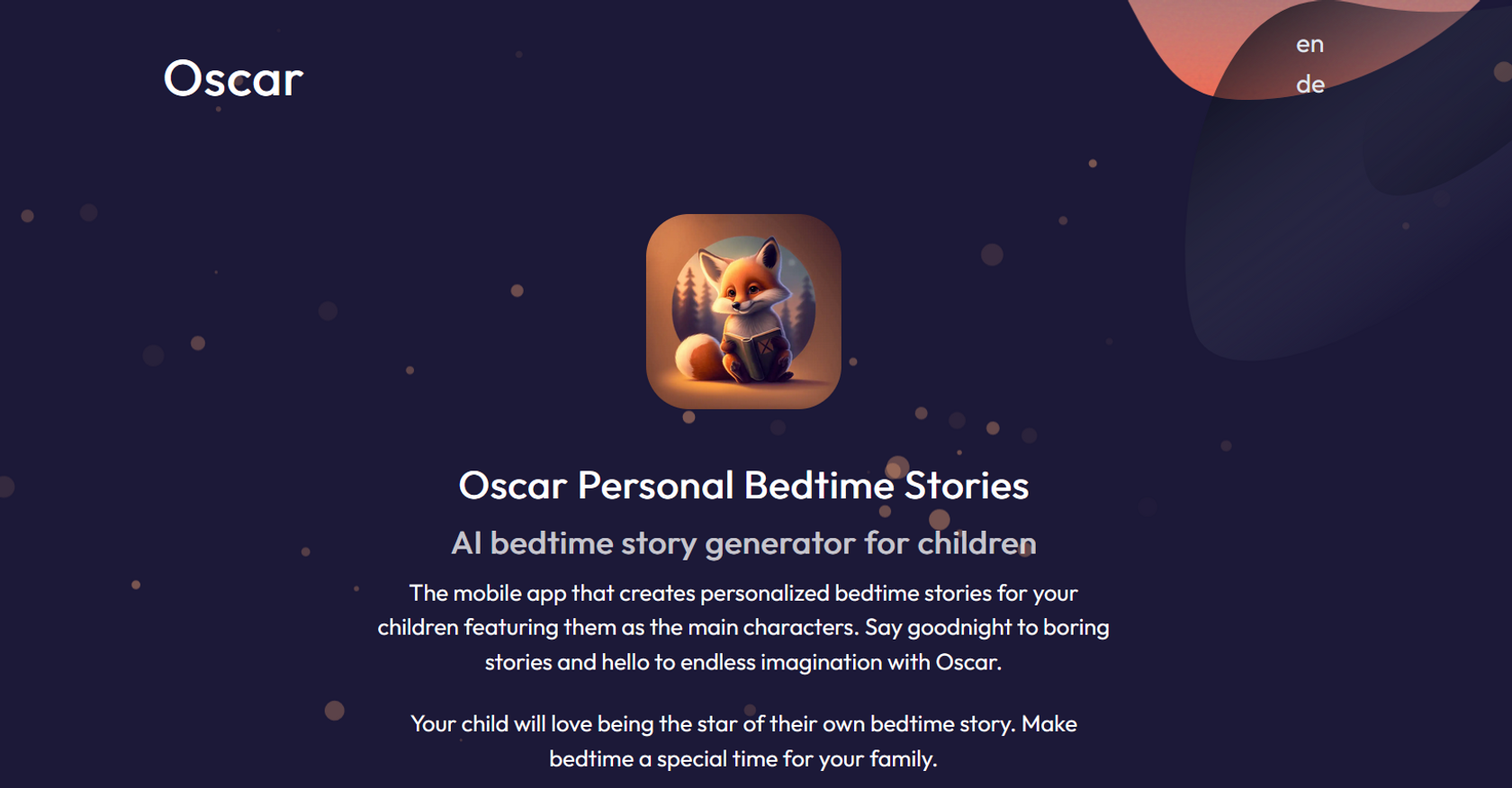 ThemotherAI - Oscar - bedtime story generator